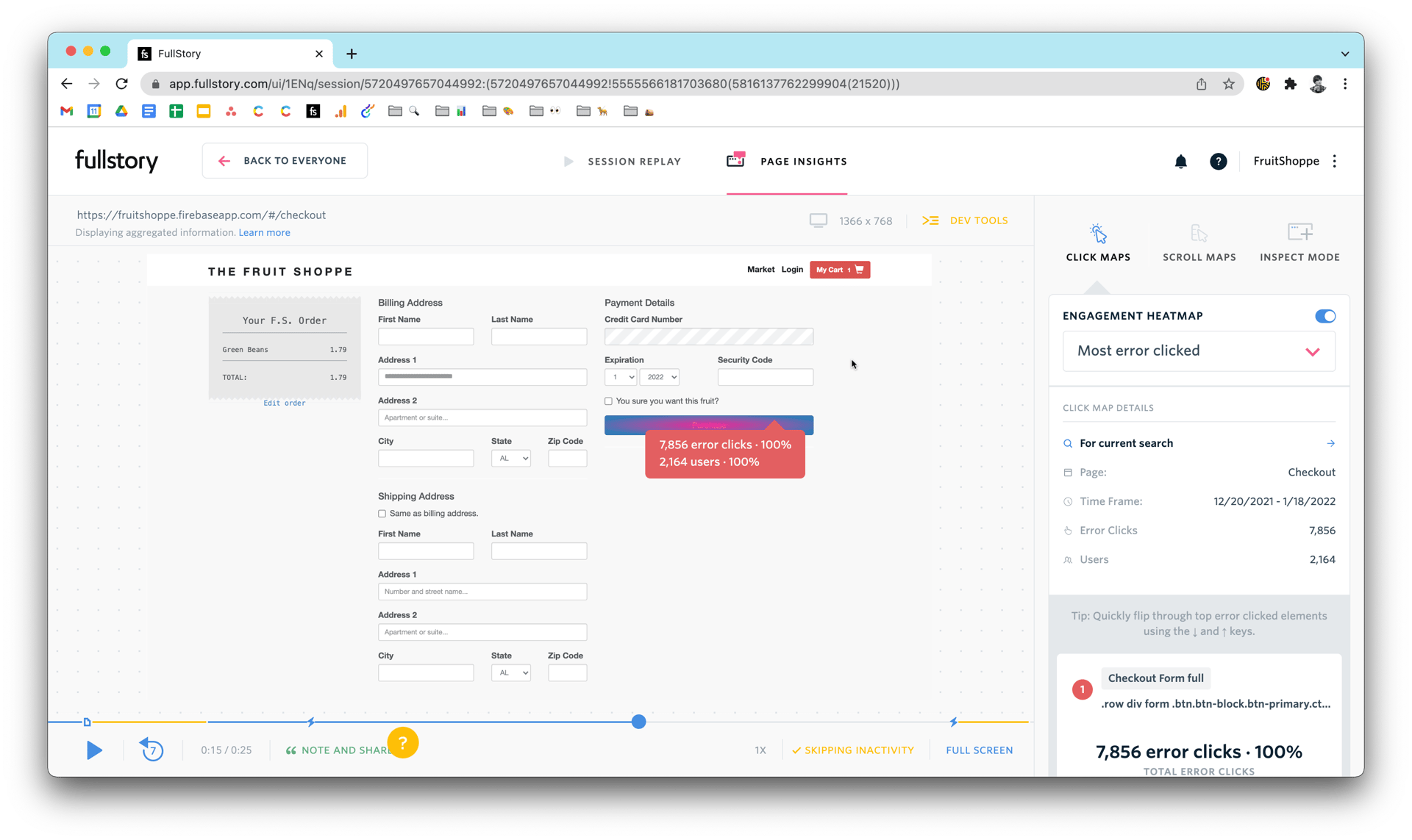 FullStory screenshot 4