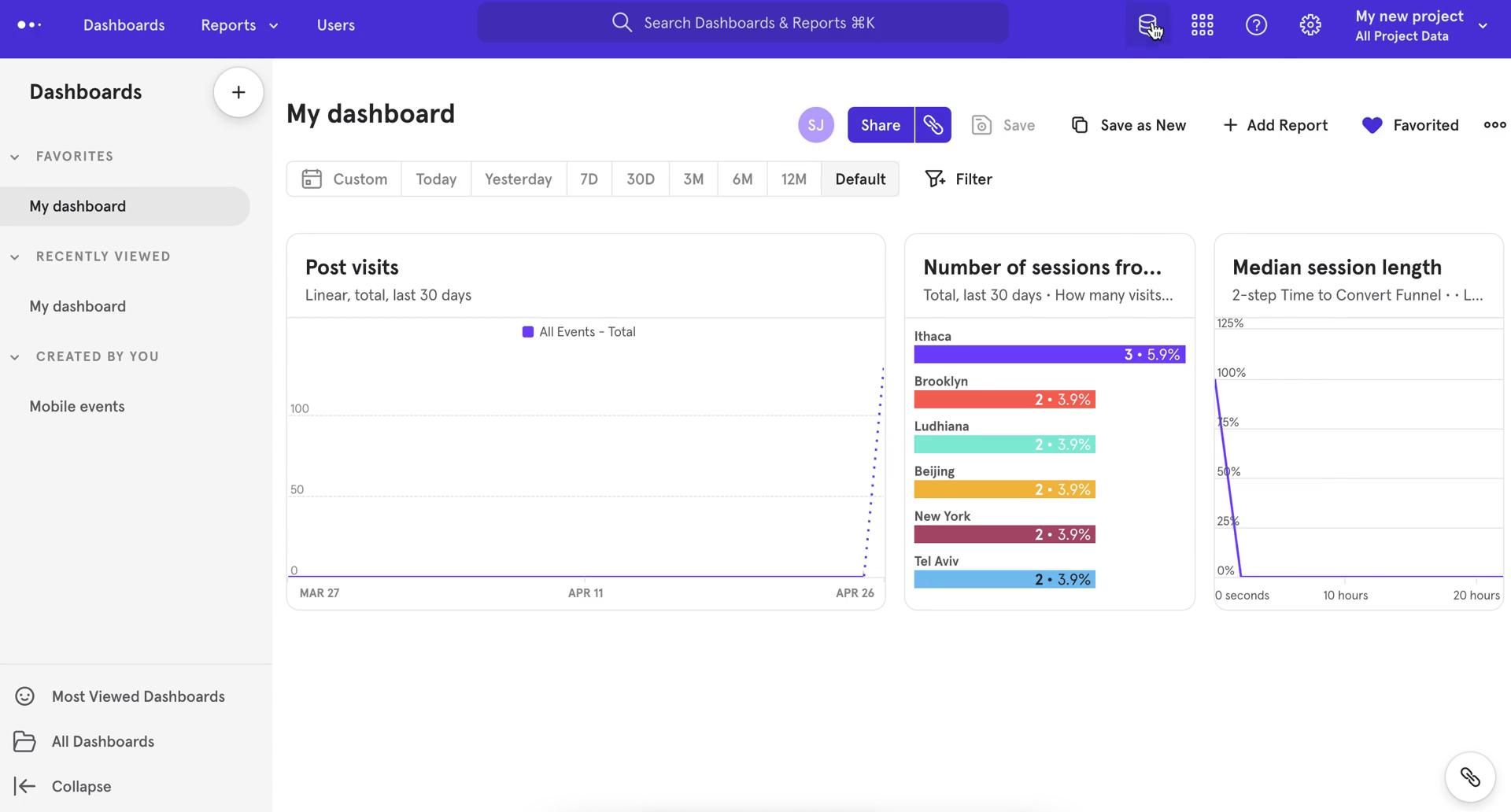 Mixpanel screenshot 3