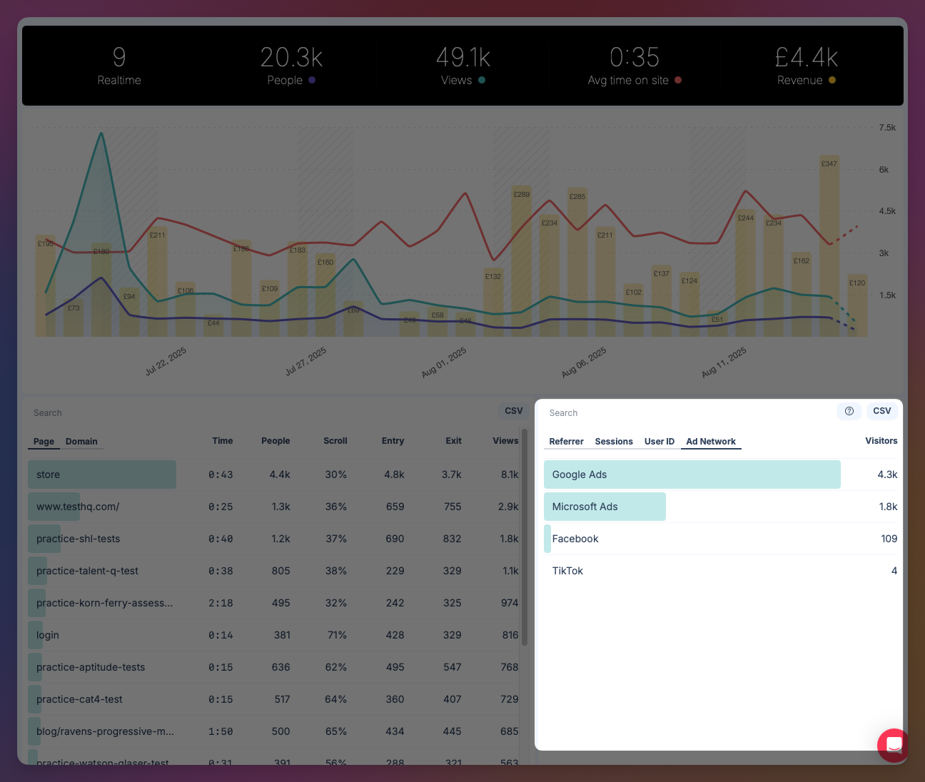 Navigate to 'Ad Network' in your analytics