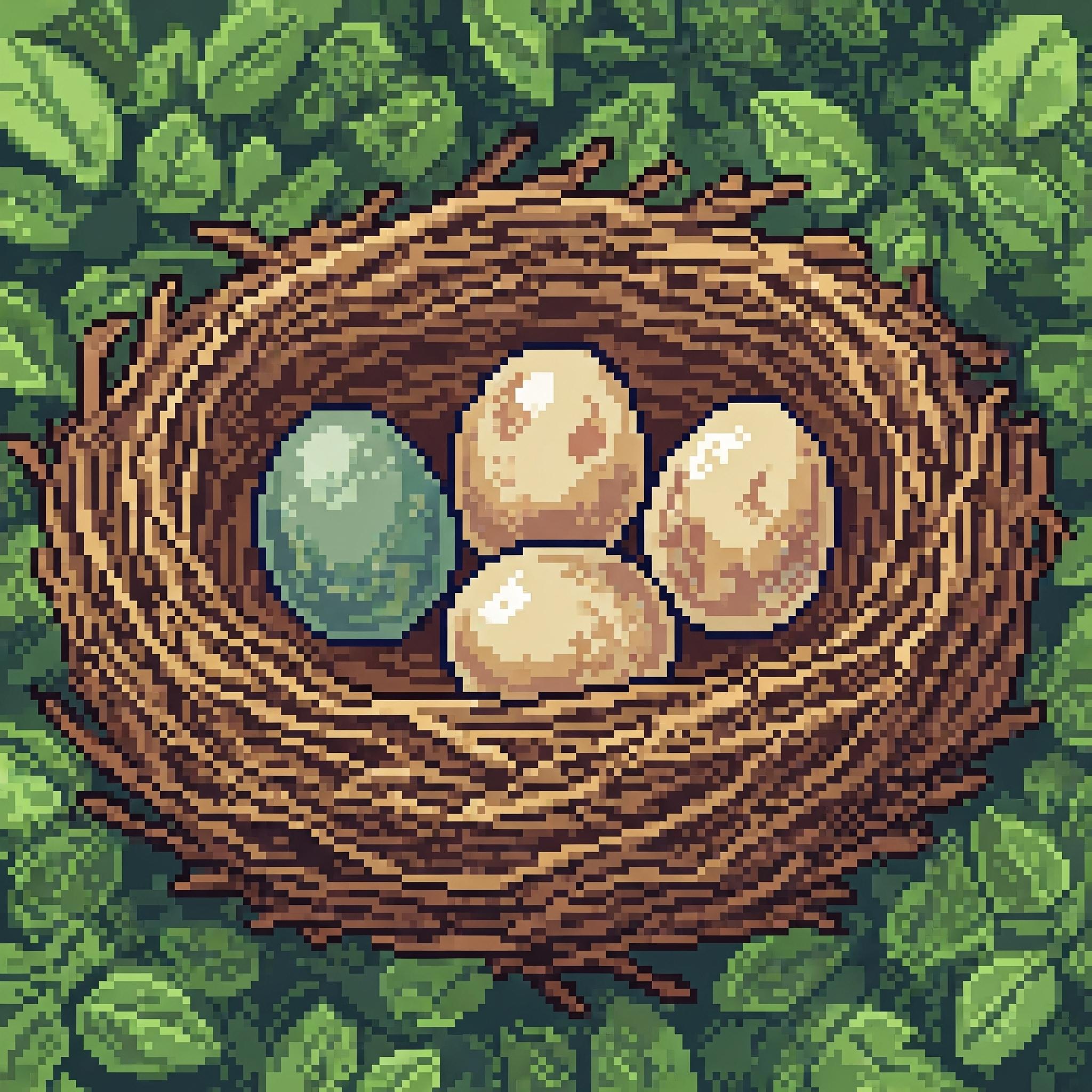 Building a tiny nest Building a tiny nest
