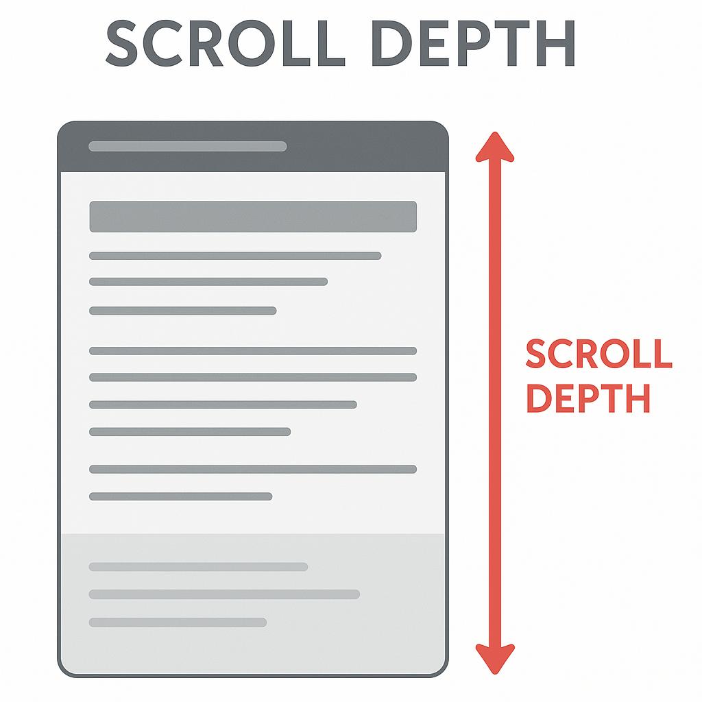 Diagram showing scroll depth Diagram showing scroll depth