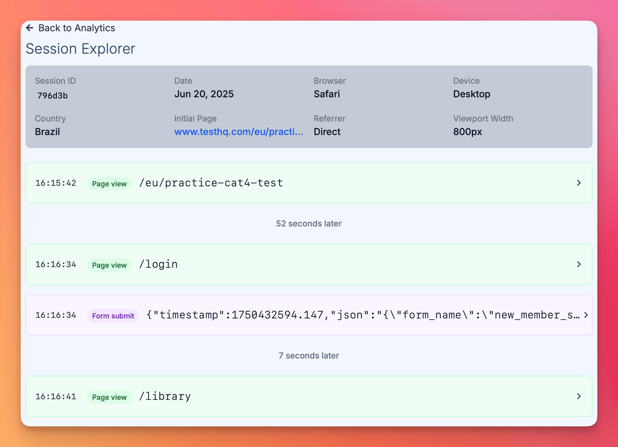 Session Explorer